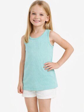 Wonder Nation Ribbed Tank Top Turquoise Size S (6‑6X)